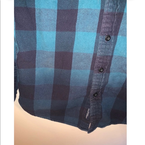 American Eagle Bleach Dipped Flannel - Picture 2 of 7
